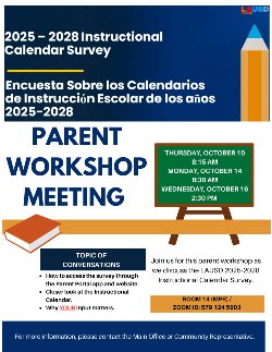 2025-2028 Instructional Calendar Survey Flyer